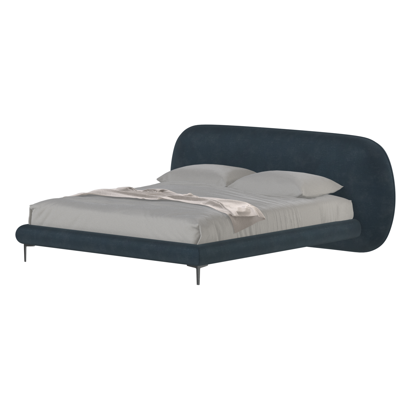 Bolzano Upholstered Bed with Curved Headboard