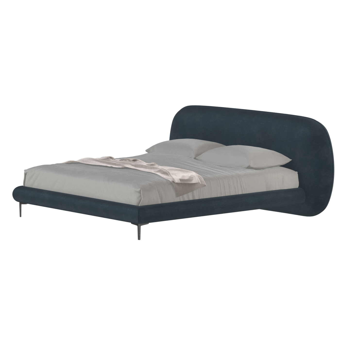 Bolzano Upholstered Bed with Curved Headboard
