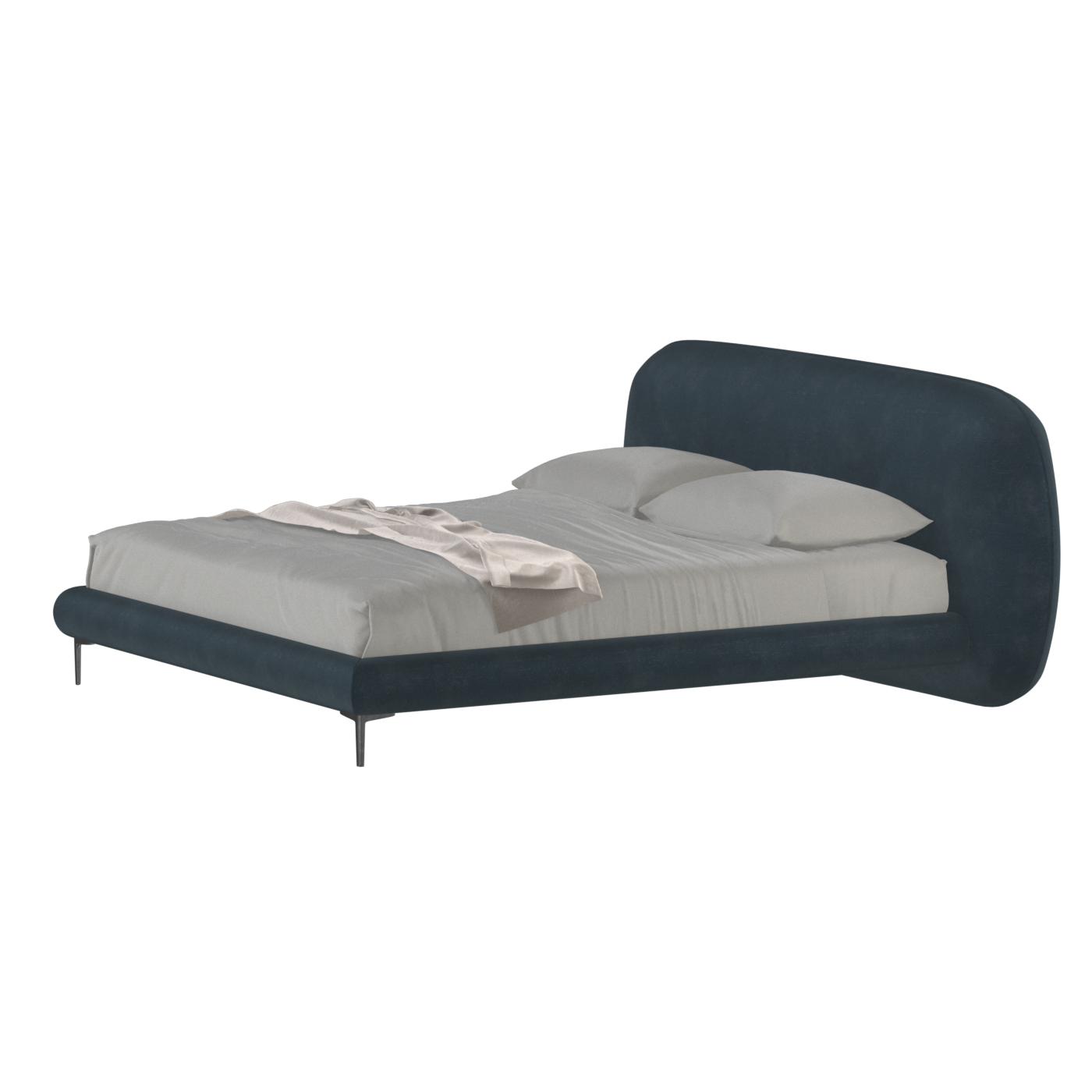 Bolzano Upholstered Bed with Curved Headboard