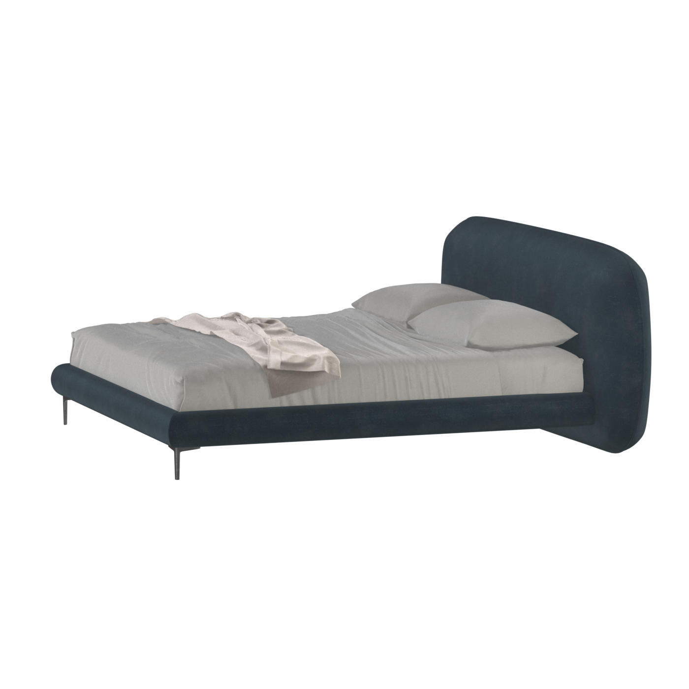 Bolzano Upholstered Bed with Curved Headboard