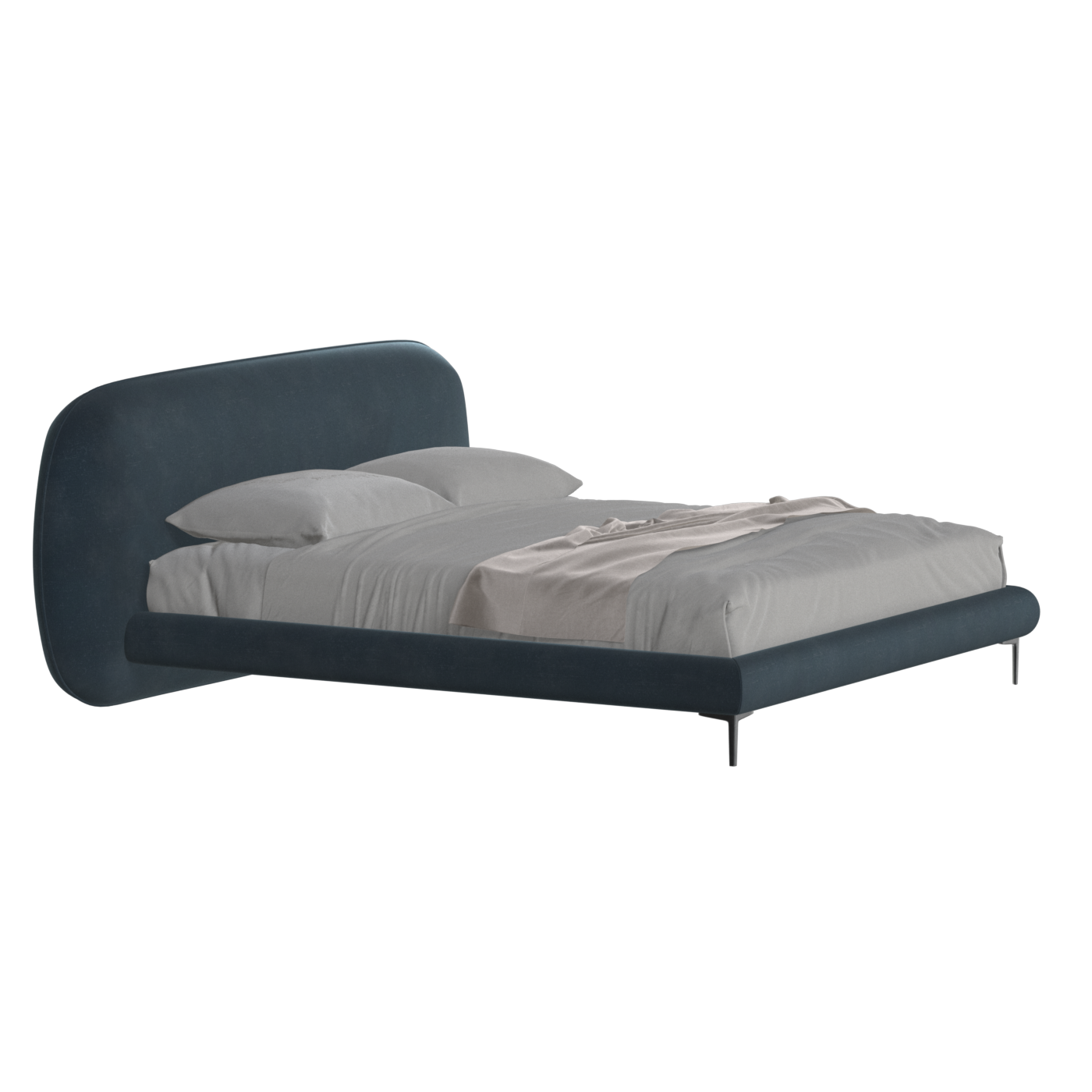 Bolzano Upholstered Bed with Curved Headboard