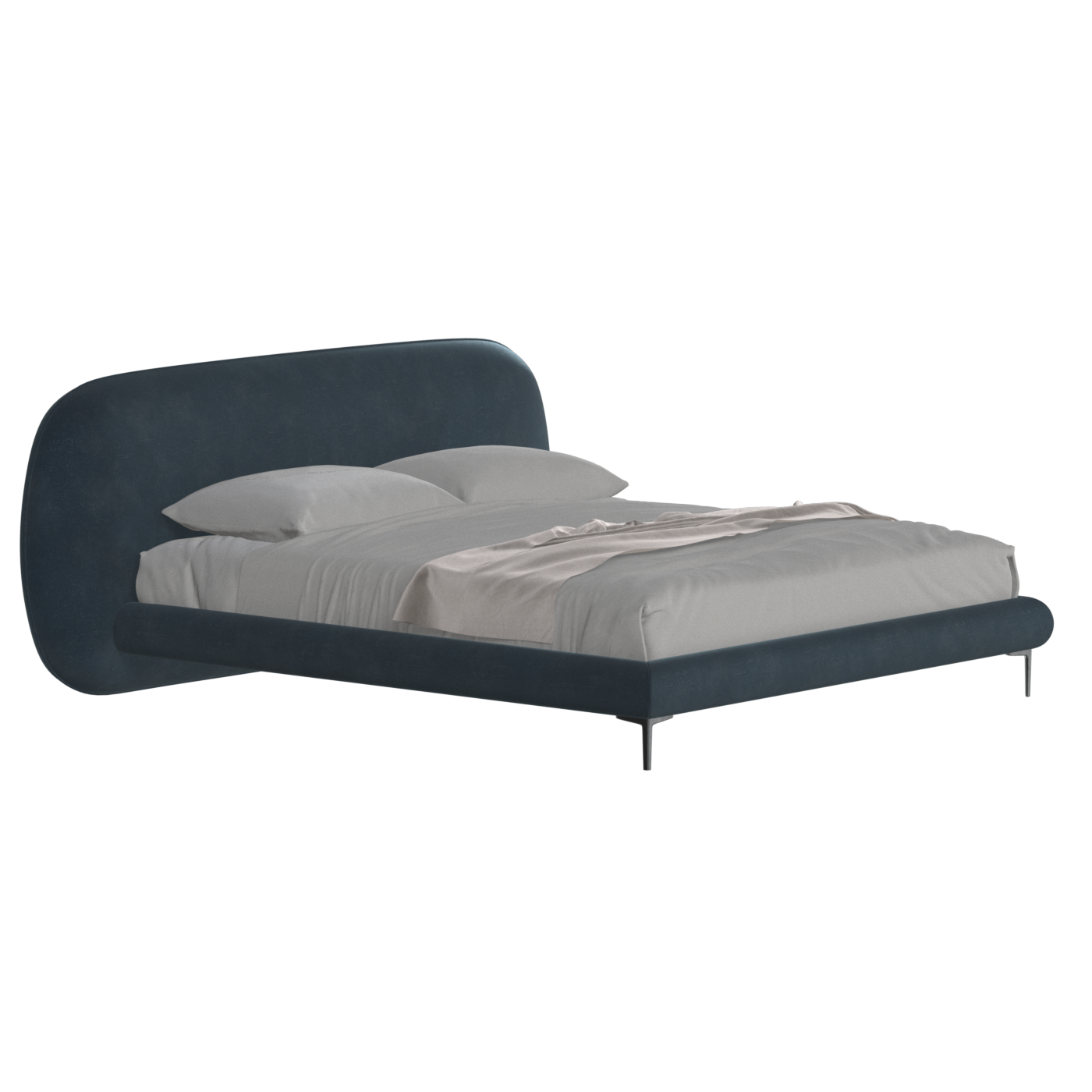Bolzano Upholstered Bed with Curved Headboard