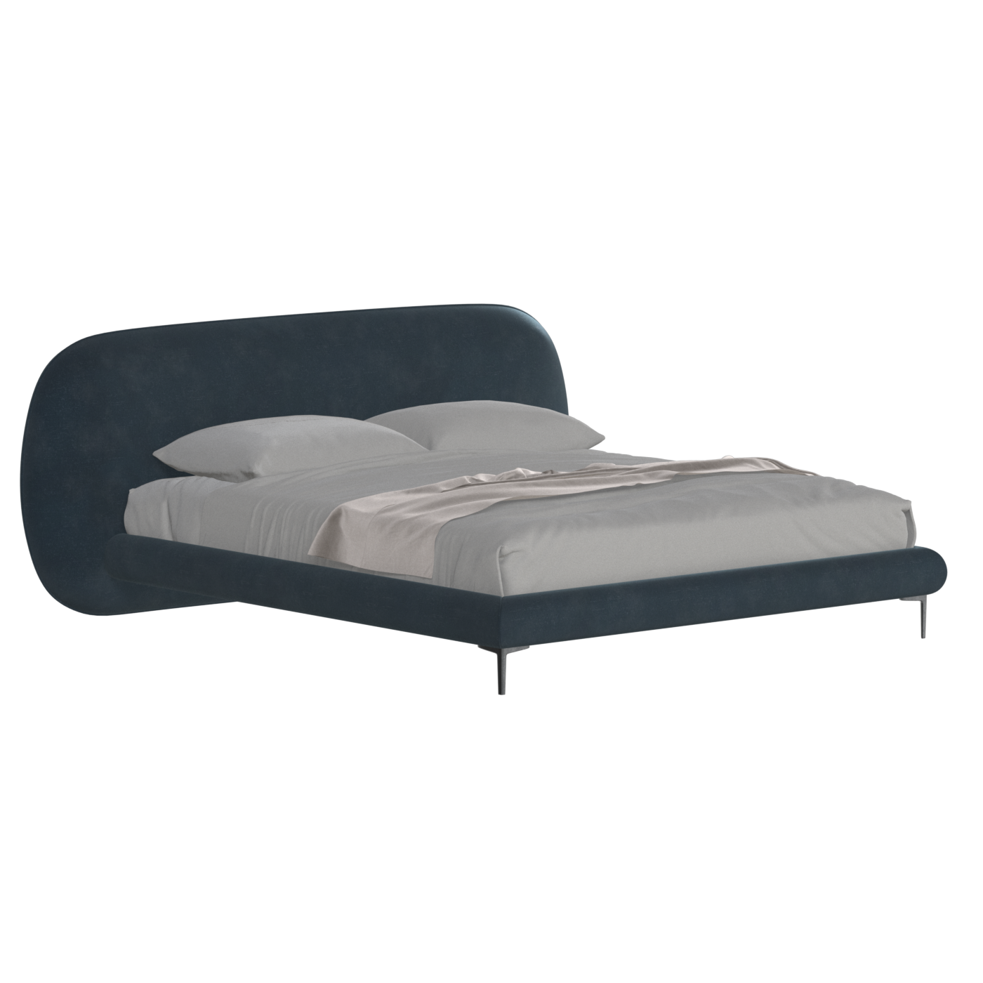Bolzano Upholstered Bed with Curved Headboard