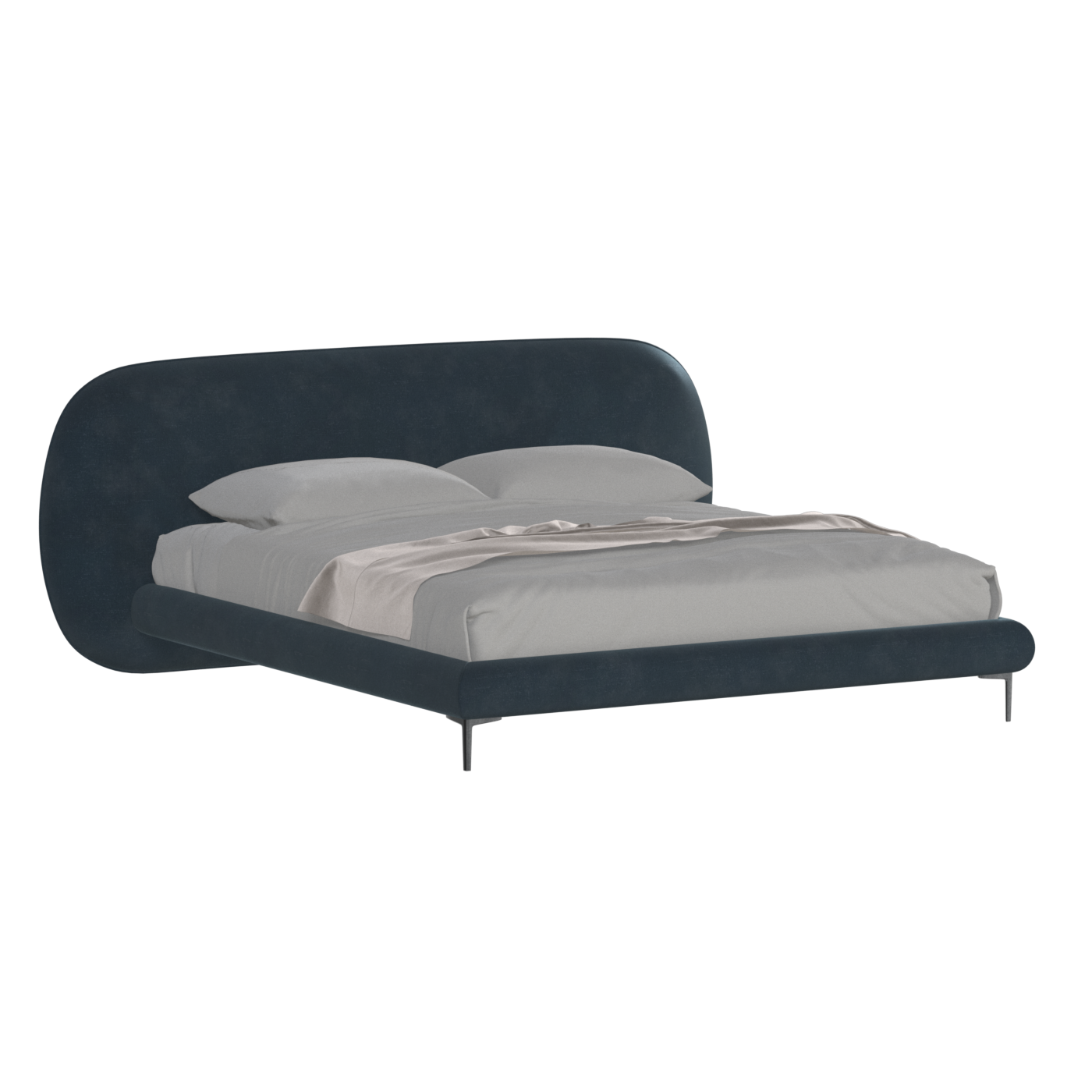 Bolzano Upholstered Bed with Curved Headboard