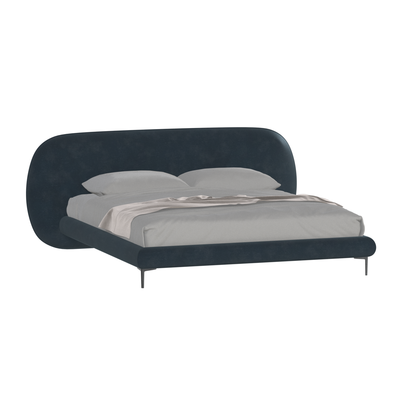 Bolzano Upholstered Bed with Curved Headboard