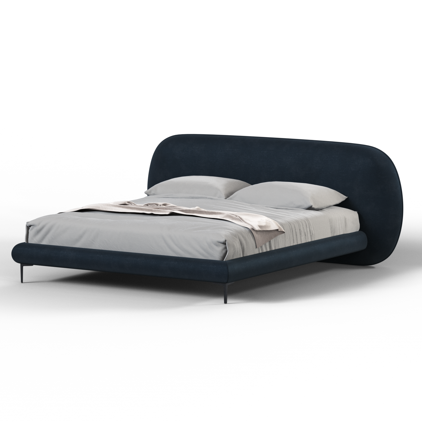 Bolzano Upholstered Bed with Curved Headboard