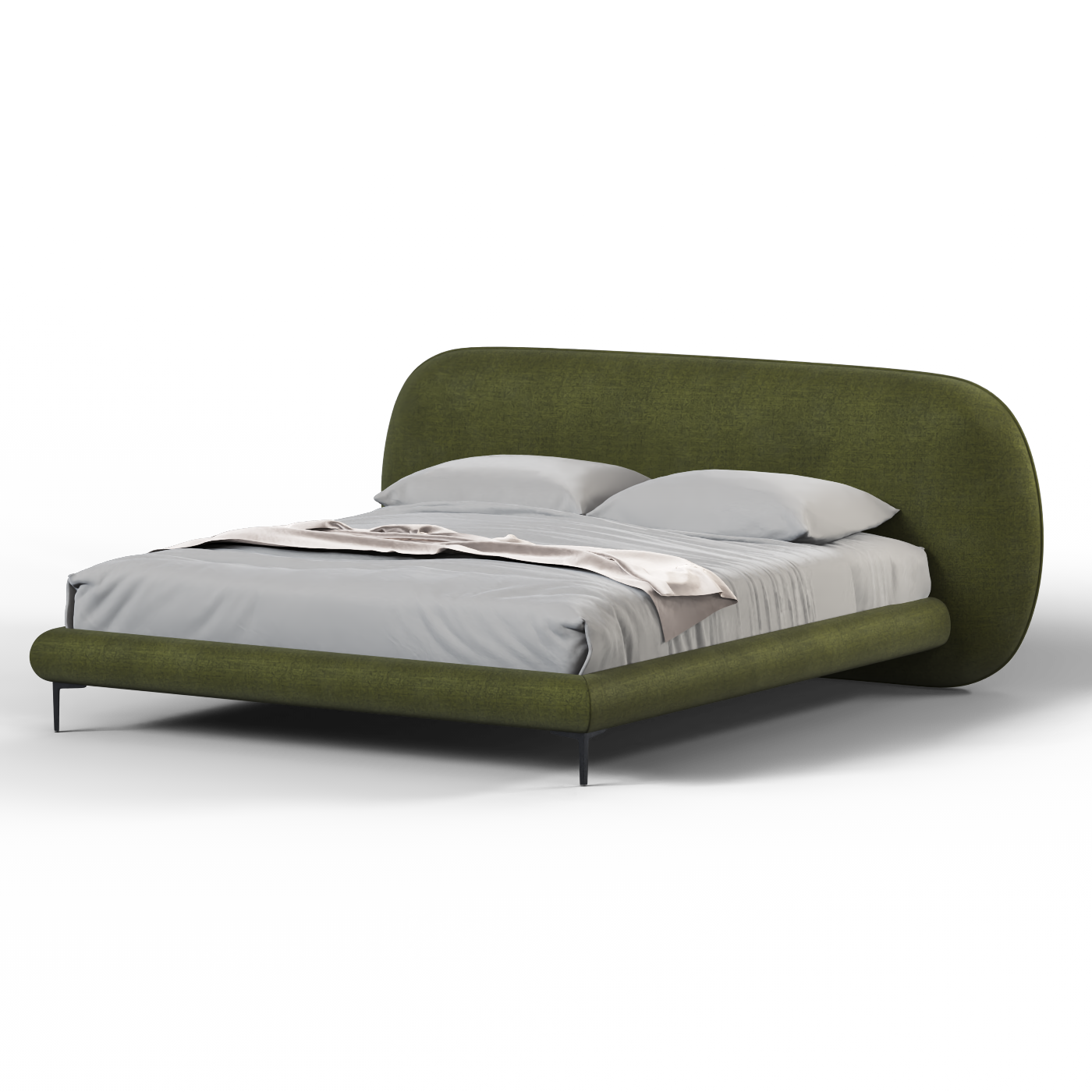 Bolzano Upholstered Bed with Curved Headboard