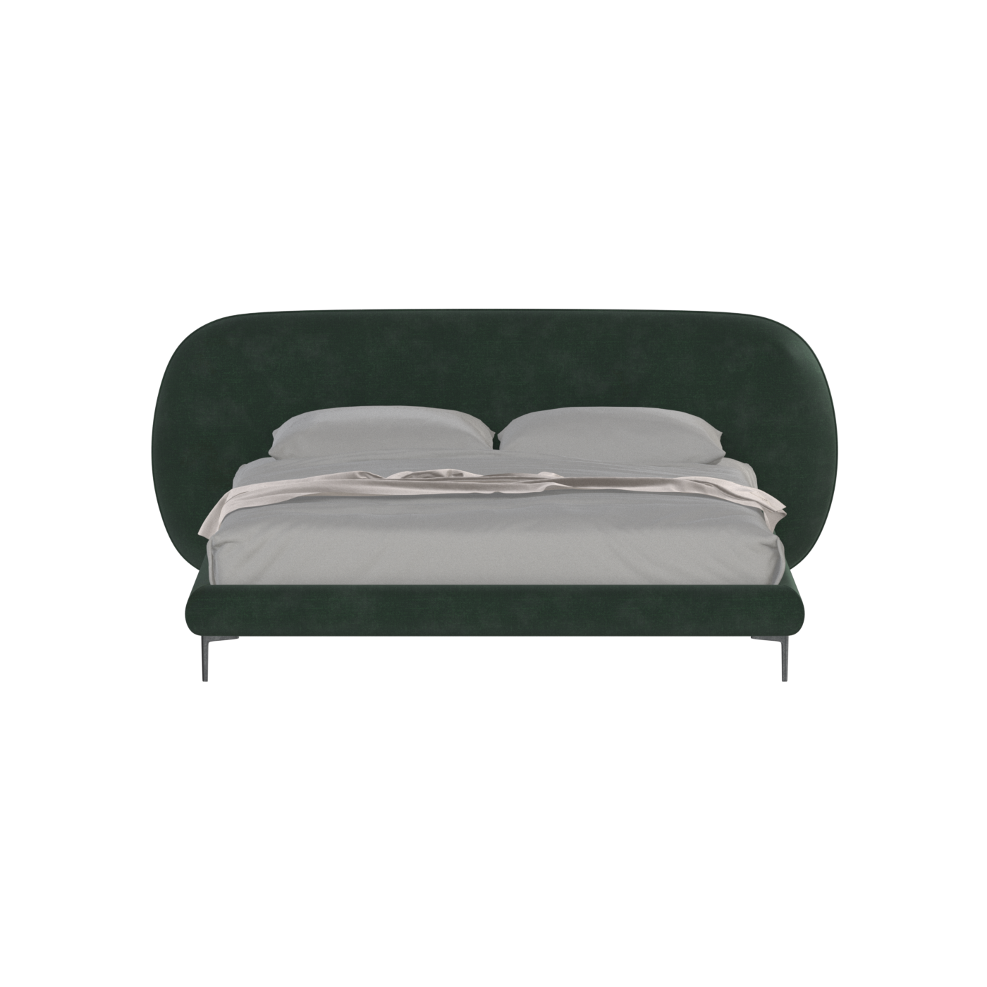 Bolzano Upholstered Bed with Curved Headboard