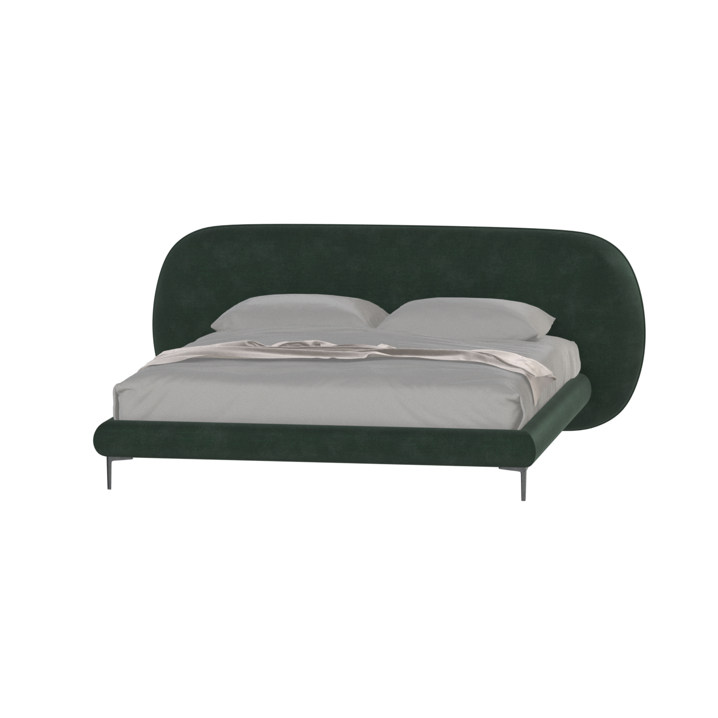 Bolzano Upholstered Bed with Curved Headboard