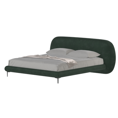 Bolzano Upholstered Bed with Curved Headboard