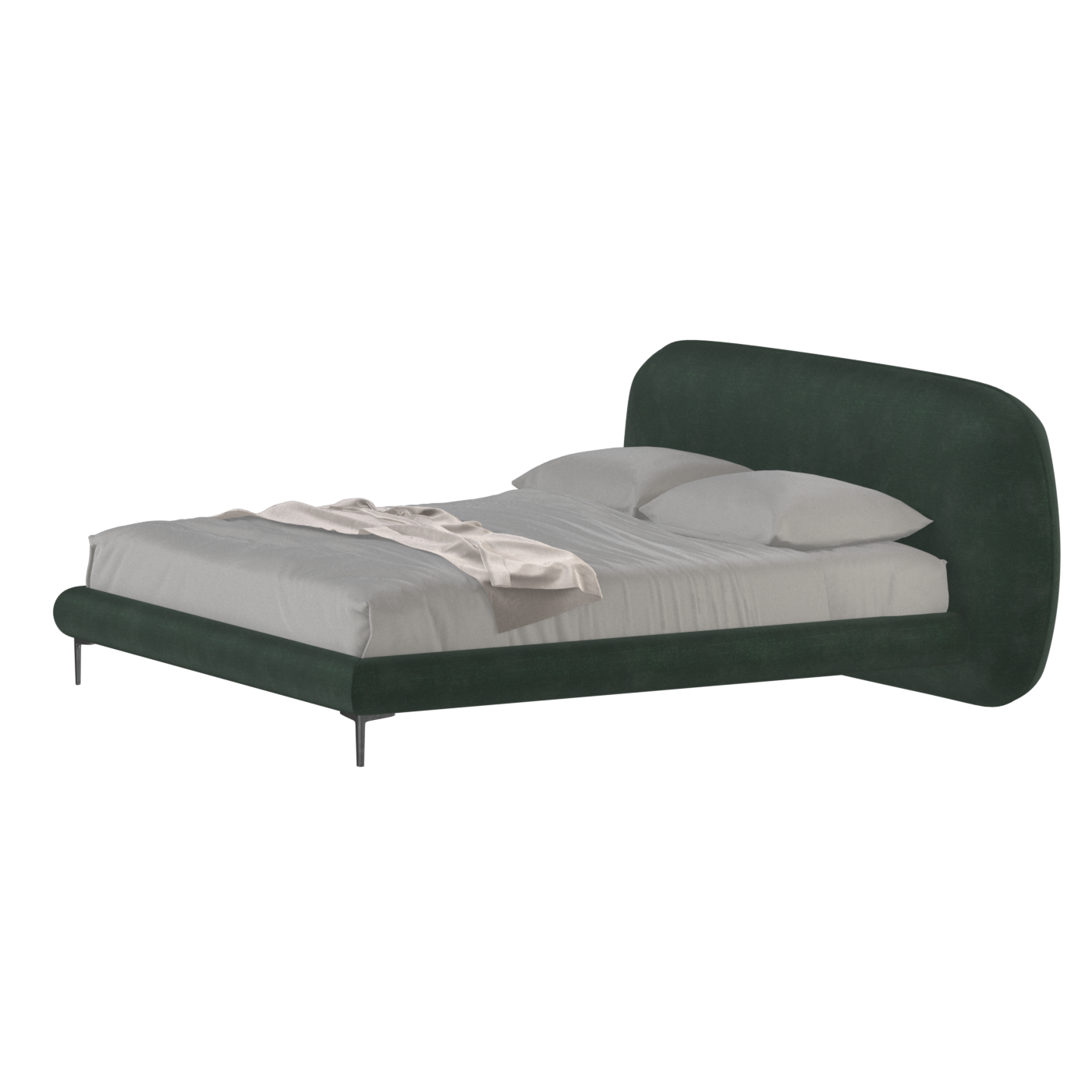 Bolzano Upholstered Bed with Curved Headboard