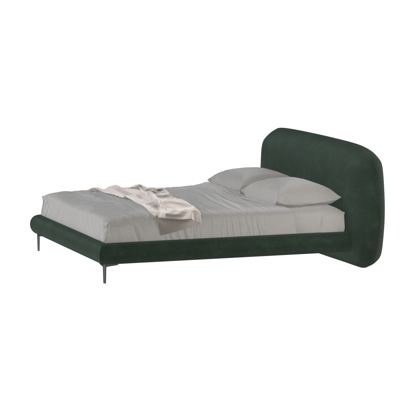 Bolzano Upholstered Bed with Curved Headboard