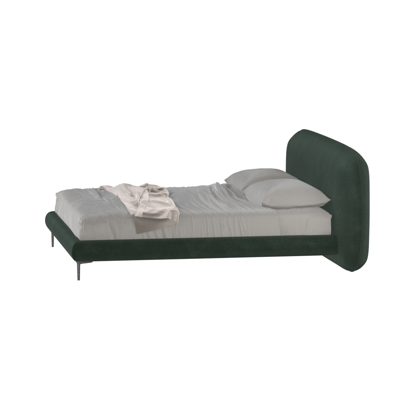 Bolzano Upholstered Bed with Curved Headboard
