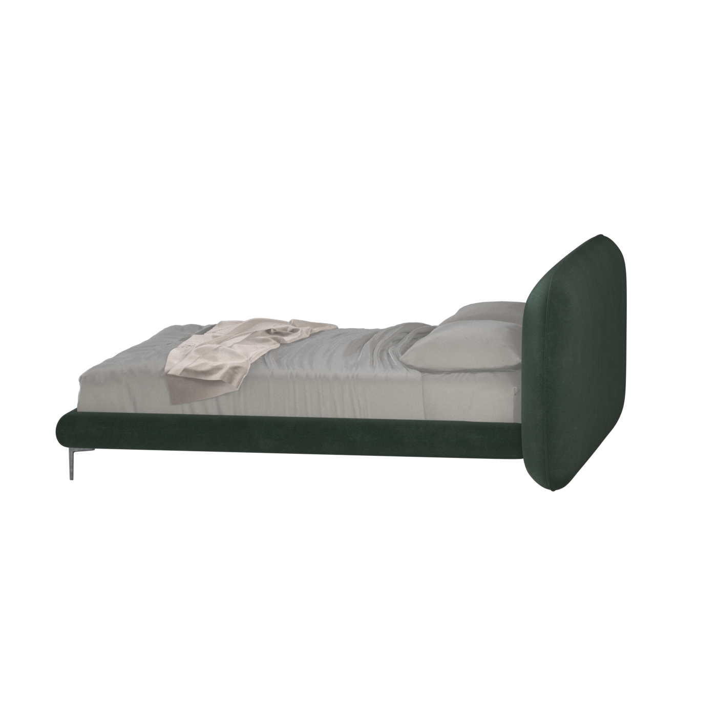 Bolzano Upholstered Bed with Curved Headboard