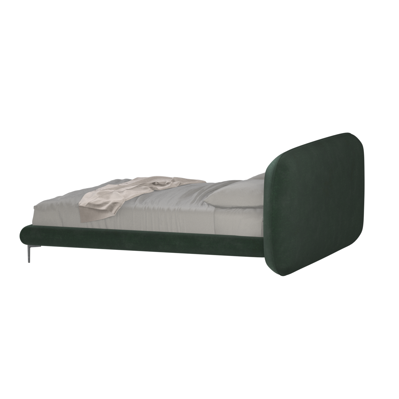 Bolzano Upholstered Bed with Curved Headboard
