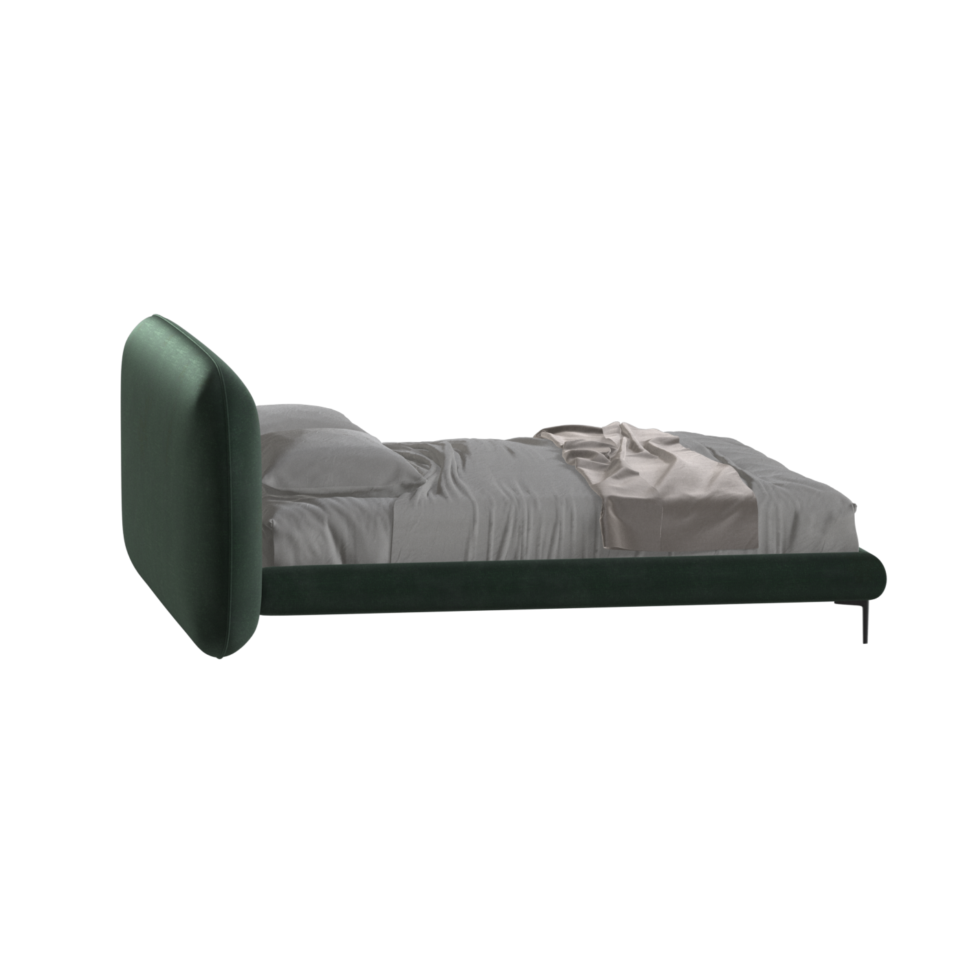 Bolzano Upholstered Bed with Curved Headboard