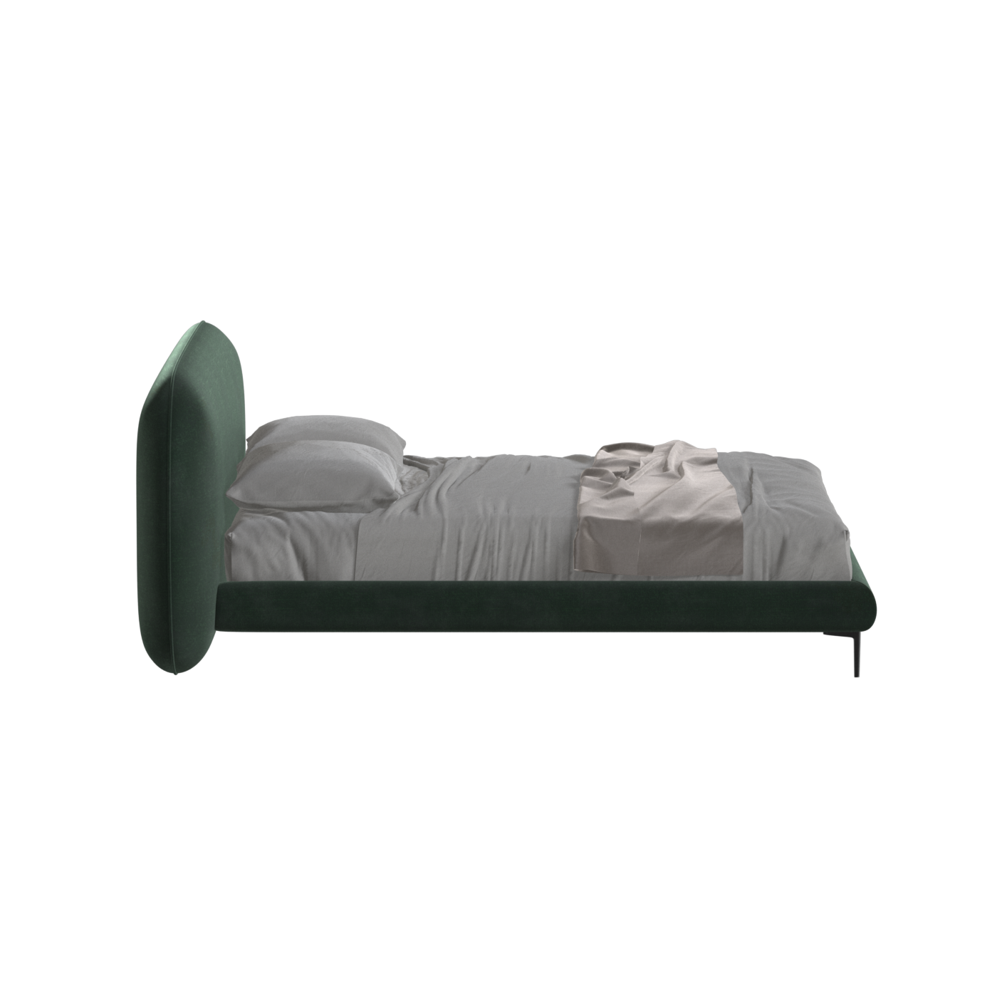 Bolzano Upholstered Bed with Curved Headboard