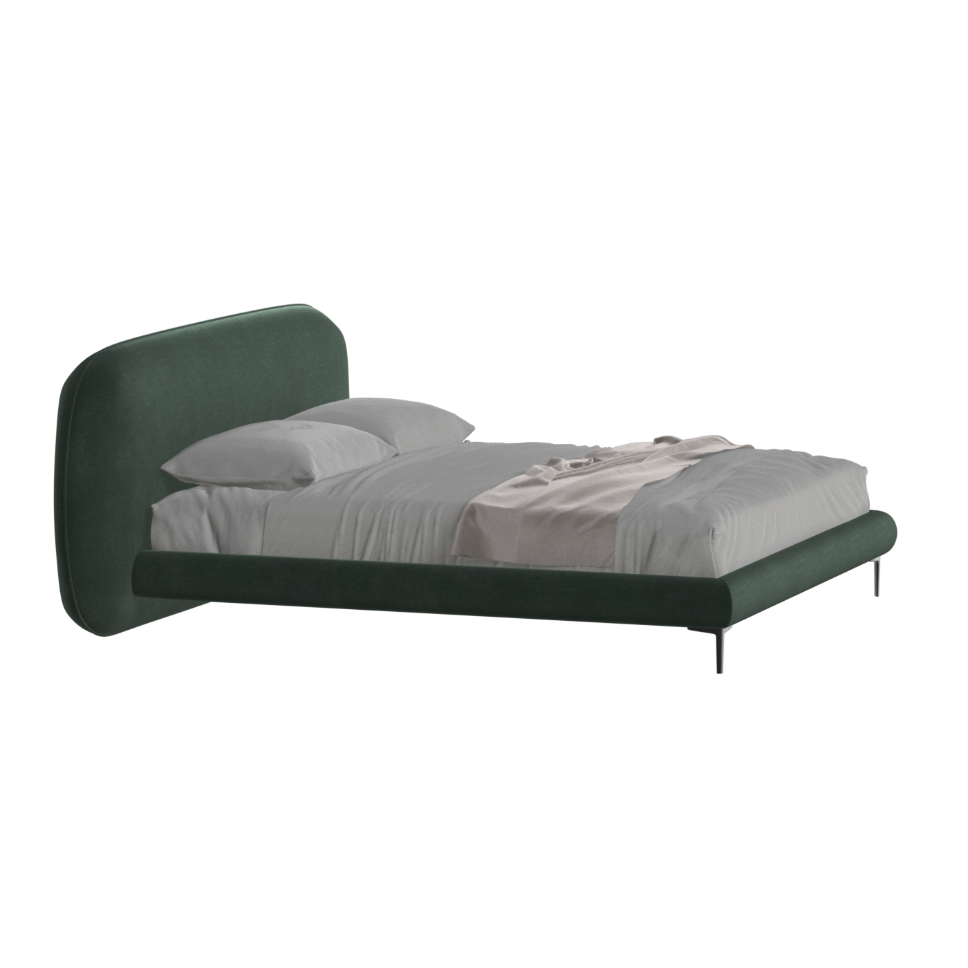 Bolzano Upholstered Bed with Curved Headboard