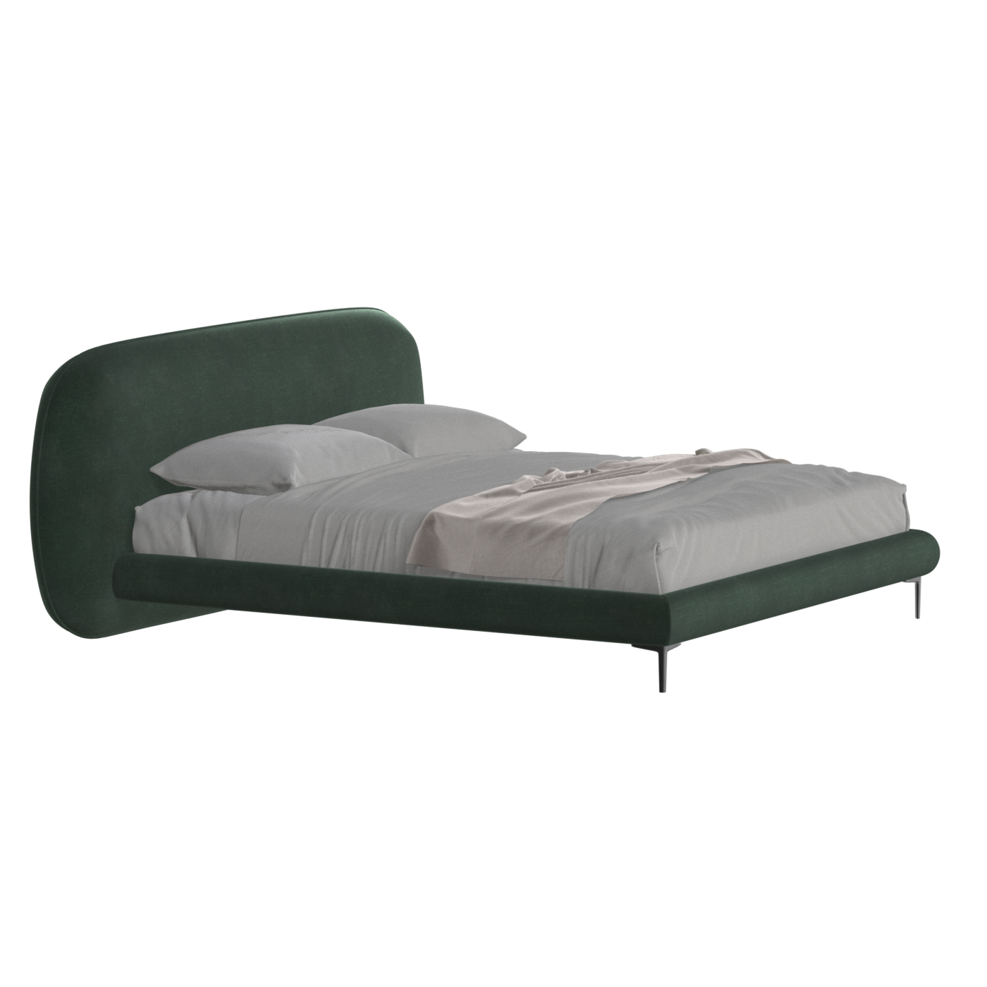 Bolzano Upholstered Bed with Curved Headboard