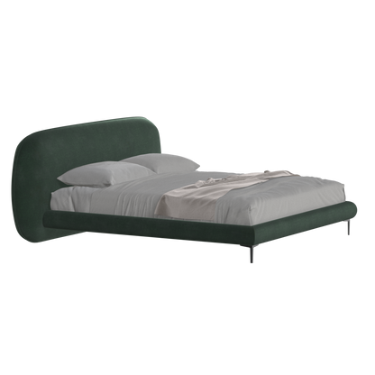 Bolzano Upholstered Bed with Curved Headboard