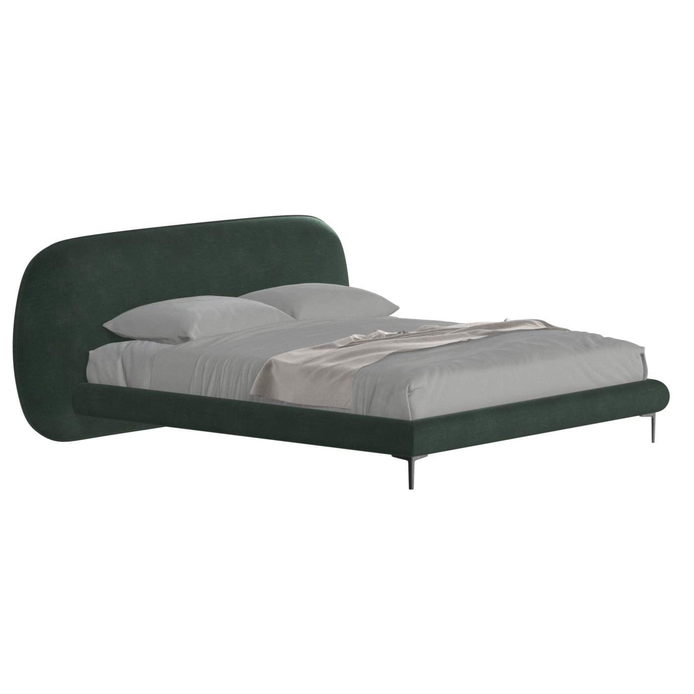 Bolzano Upholstered Bed with Curved Headboard