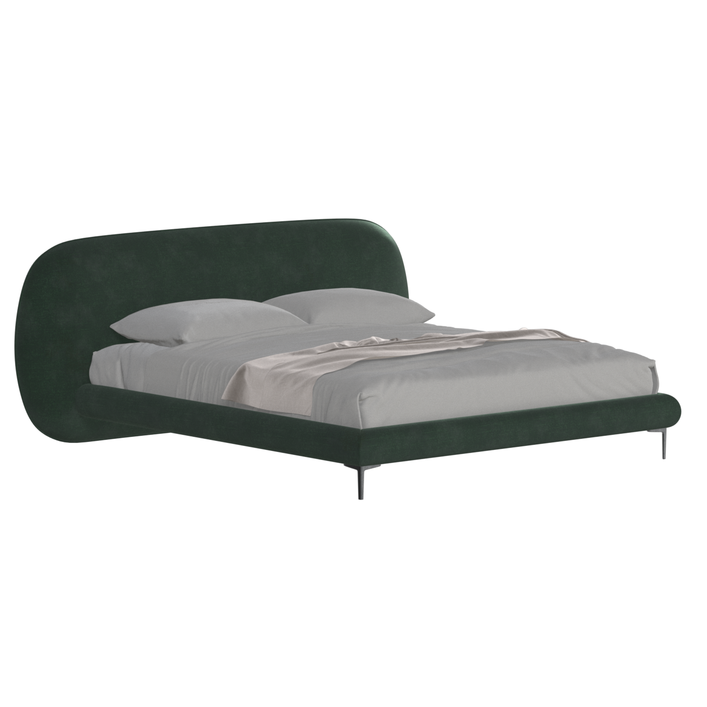 Bolzano Upholstered Bed with Curved Headboard