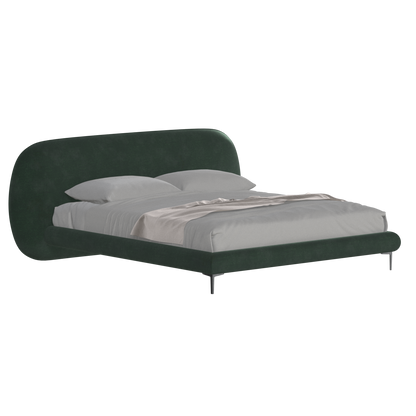 Bolzano Upholstered Bed with Curved Headboard