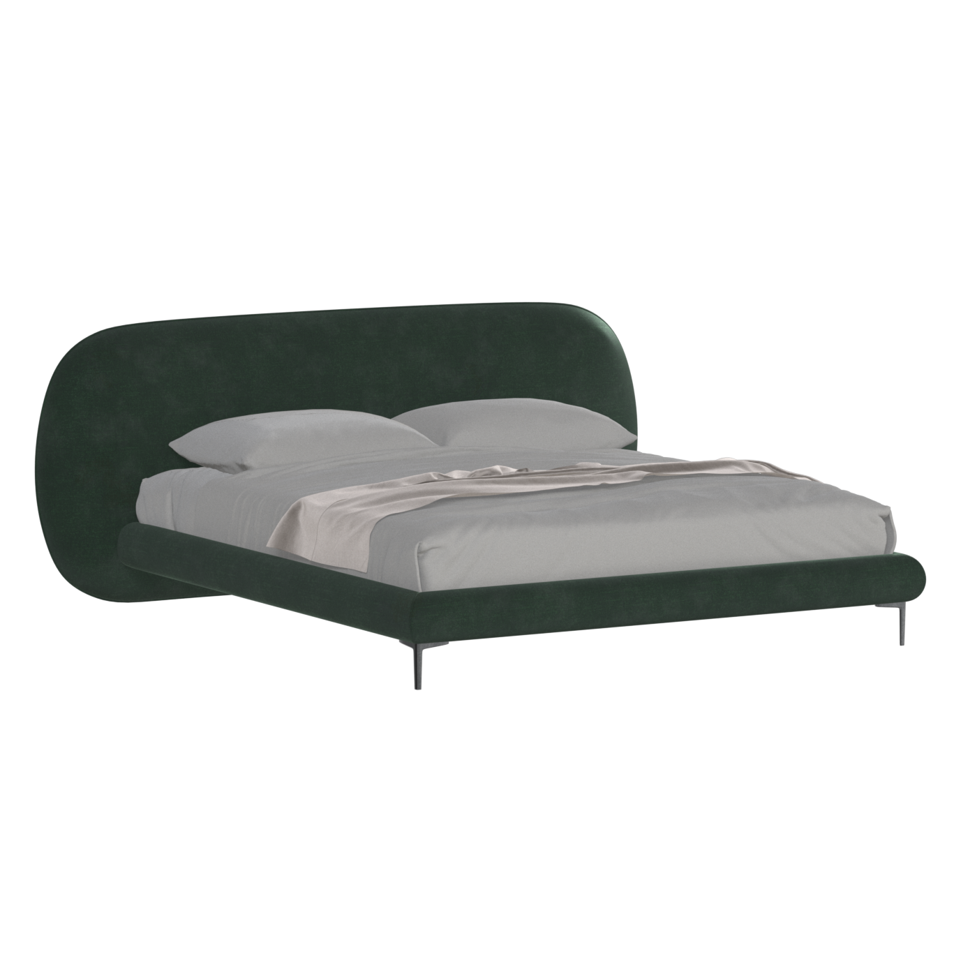 Bolzano Upholstered Bed with Curved Headboard