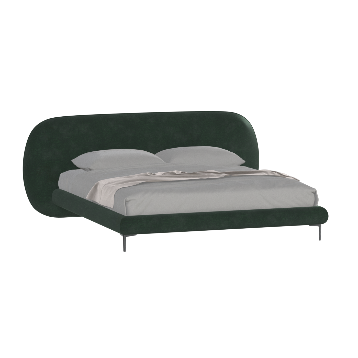 Bolzano Upholstered Bed with Curved Headboard