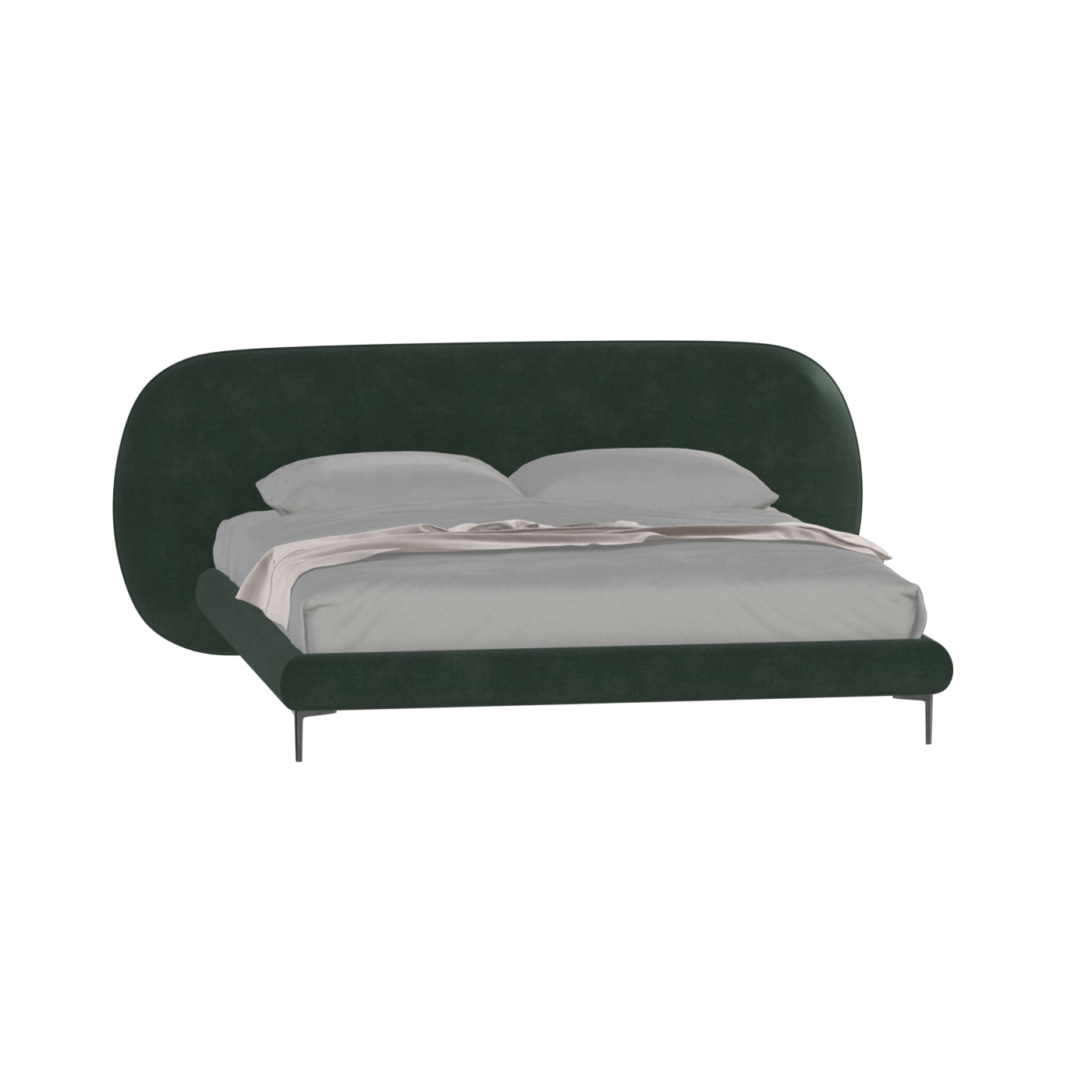 Bolzano Upholstered Bed with Curved Headboard