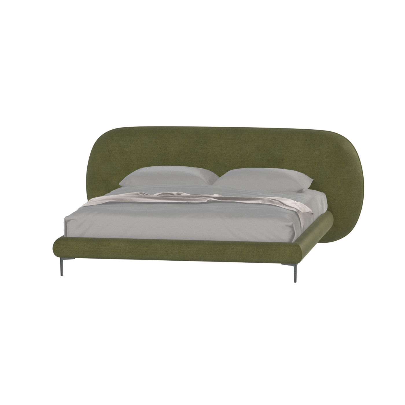 Bolzano Upholstered Bed with Curved Headboard
