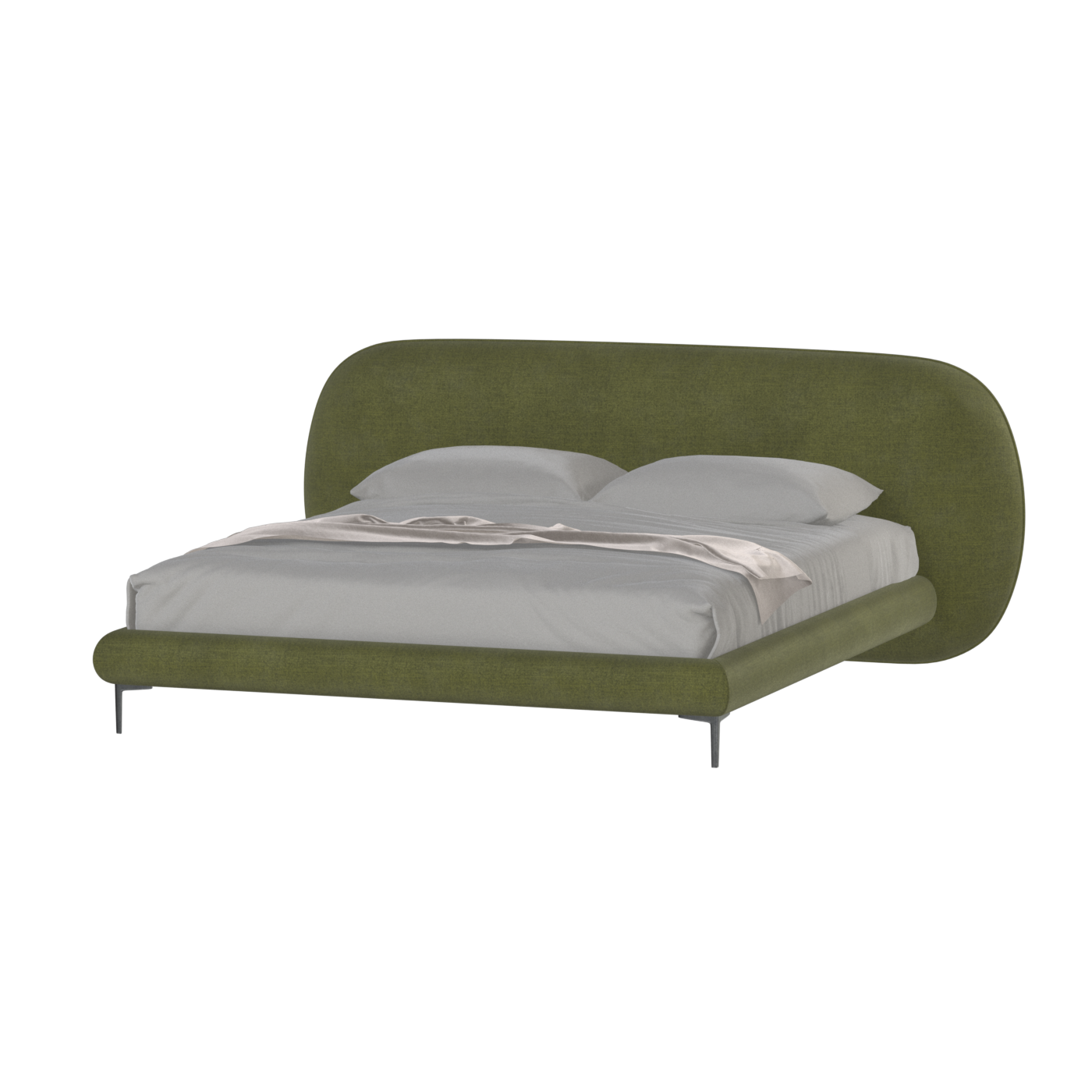 Bolzano Upholstered Bed with Curved Headboard