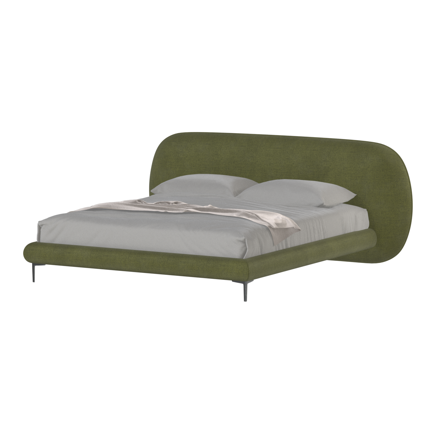 Bolzano Upholstered Bed with Curved Headboard