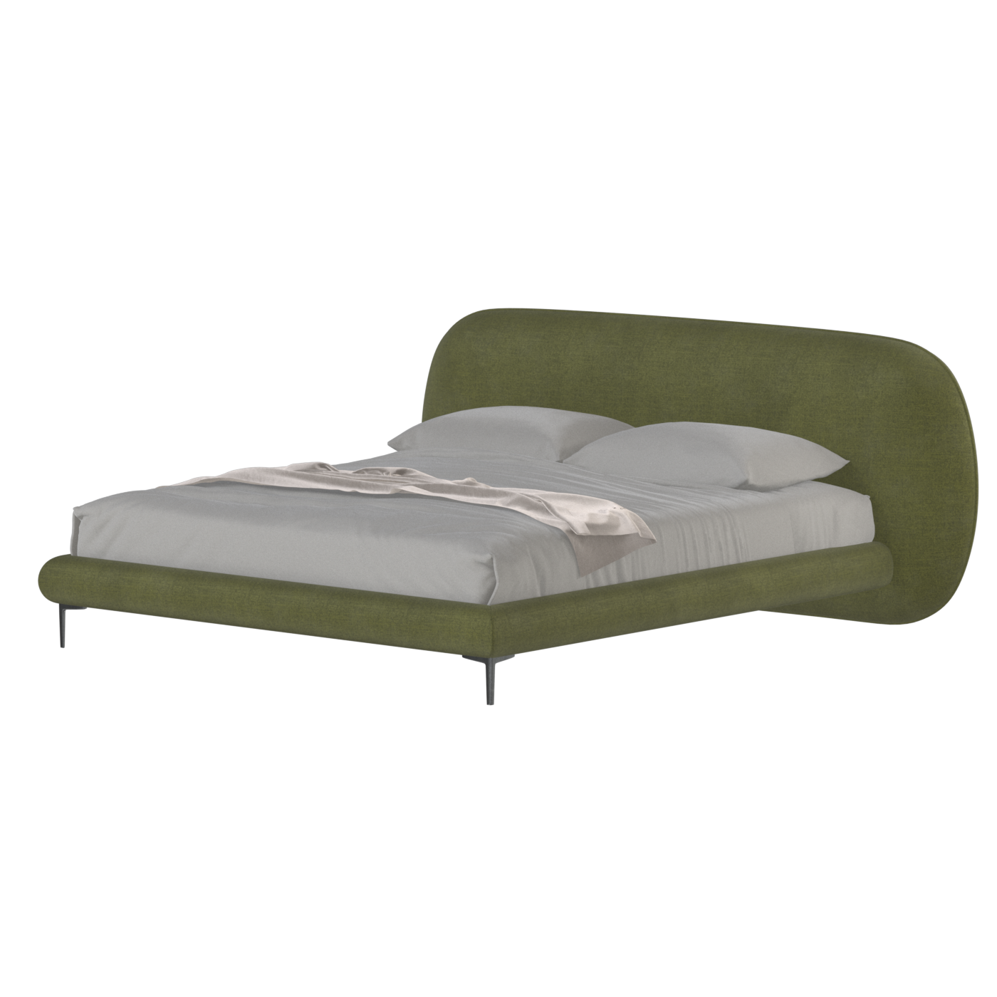 Bolzano Upholstered Bed with Curved Headboard