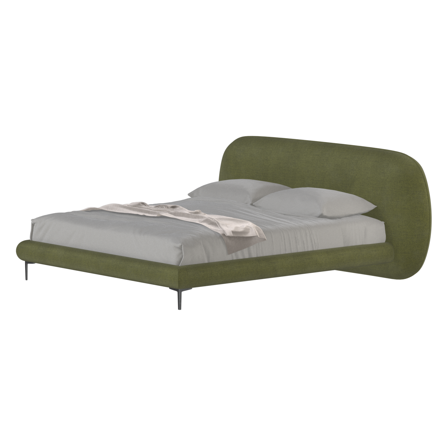 Bolzano Upholstered Bed with Curved Headboard
