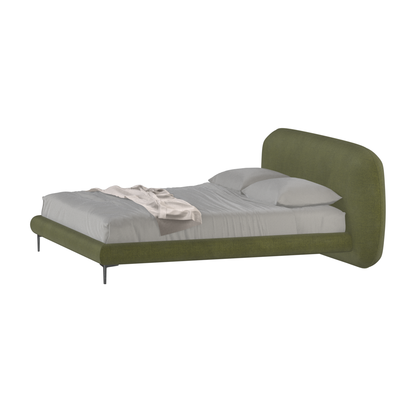 Bolzano Upholstered Bed with Curved Headboard