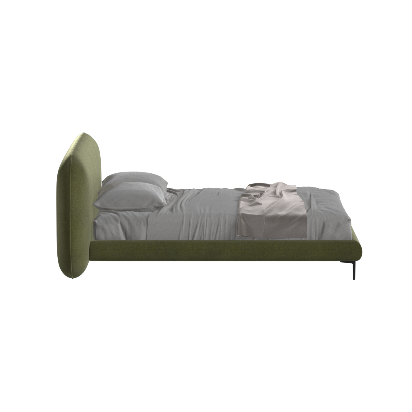 Bolzano Upholstered Bed with Curved Headboard