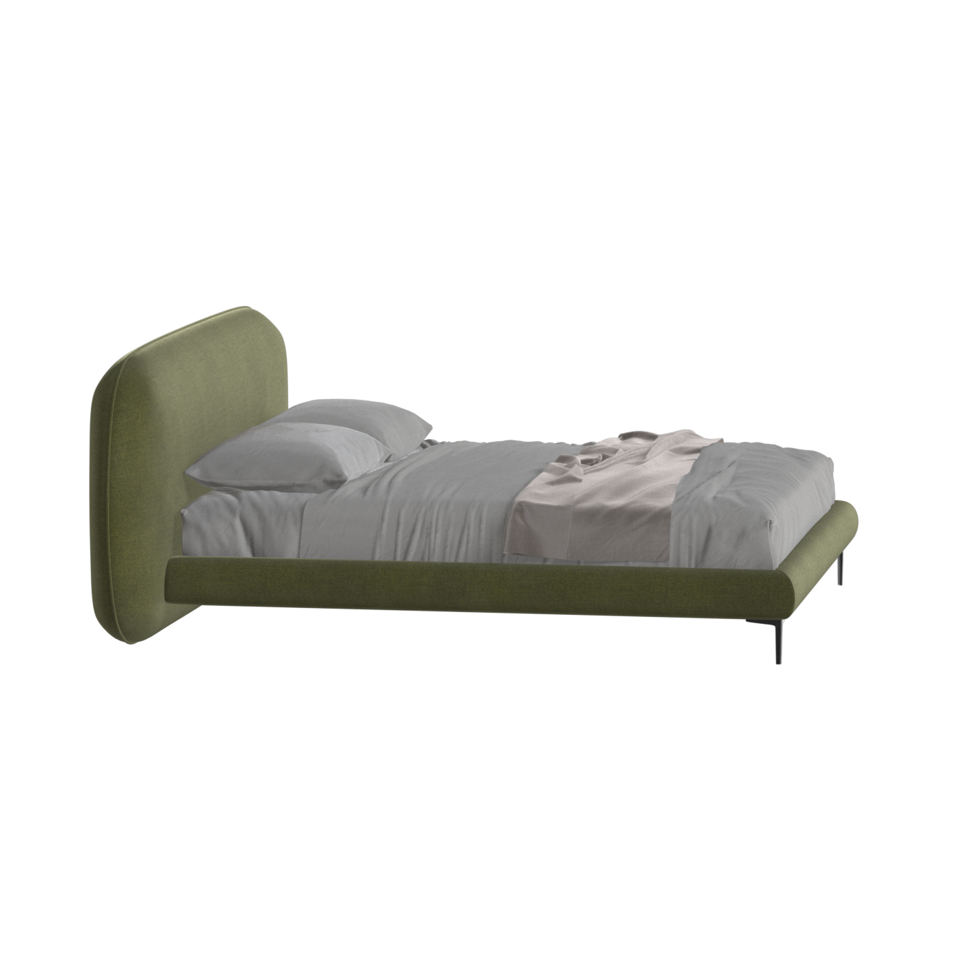 Bolzano Upholstered Bed with Curved Headboard