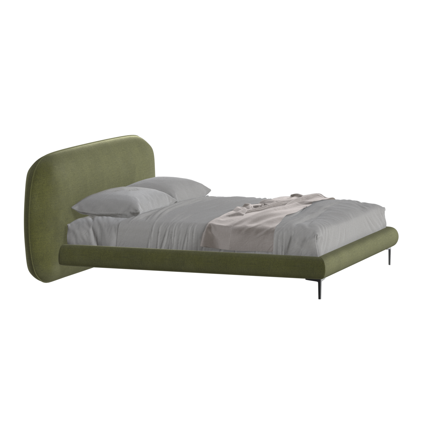 Bolzano Upholstered Bed with Curved Headboard