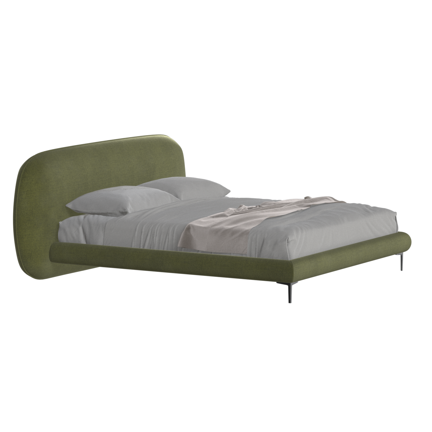 Bolzano Upholstered Bed with Curved Headboard