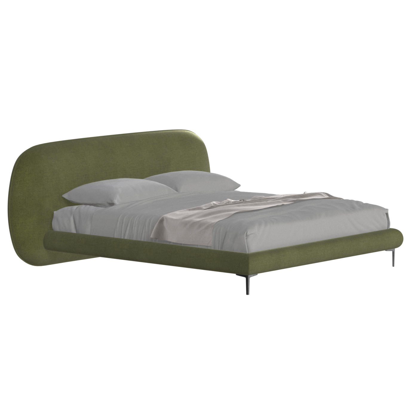 Bolzano Upholstered Bed with Curved Headboard