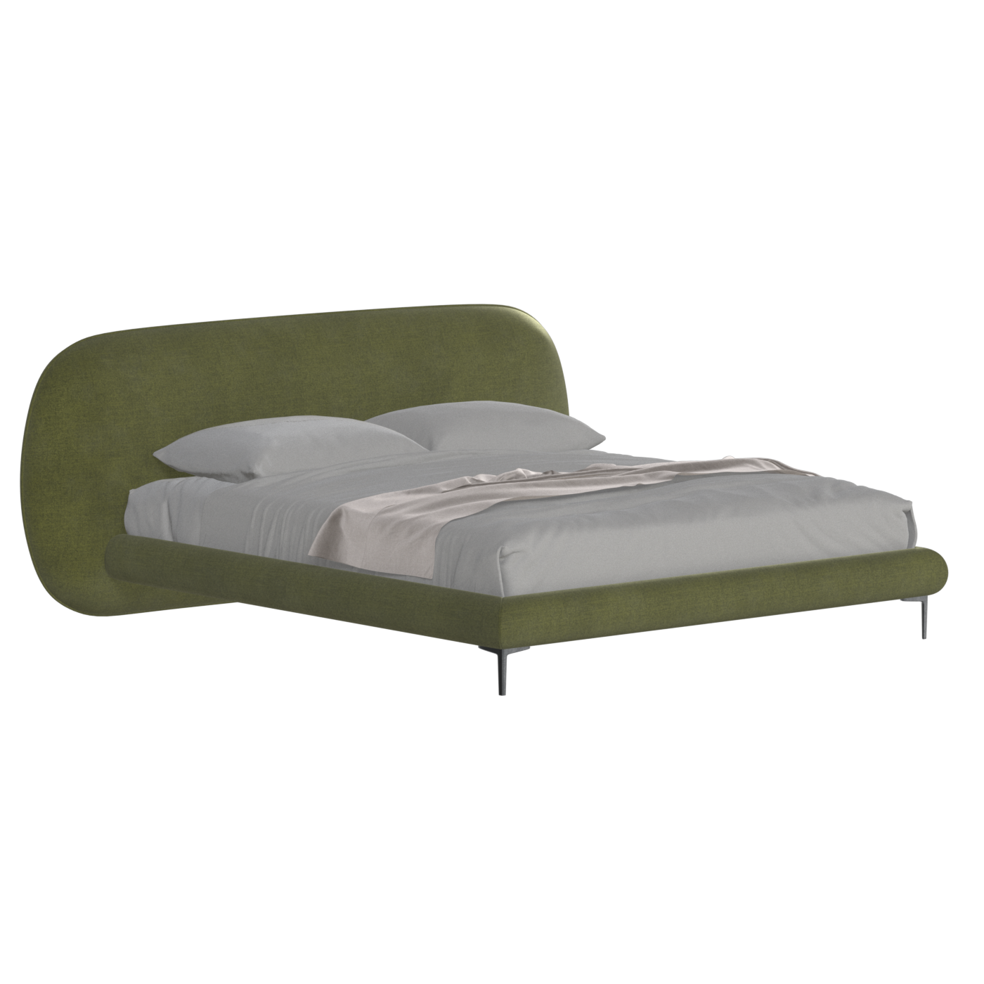 Bolzano Upholstered Bed with Curved Headboard