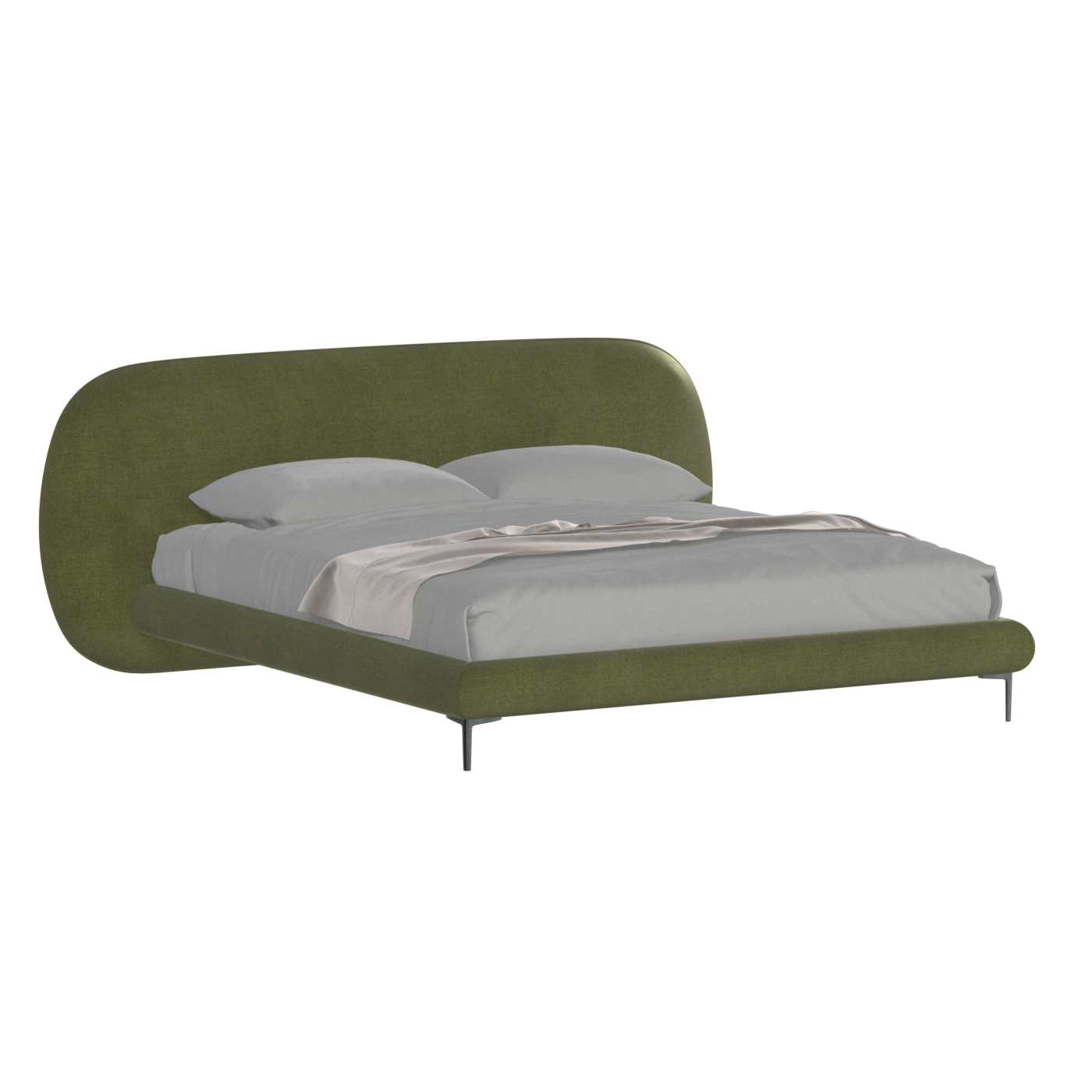Bolzano Upholstered Bed with Curved Headboard
