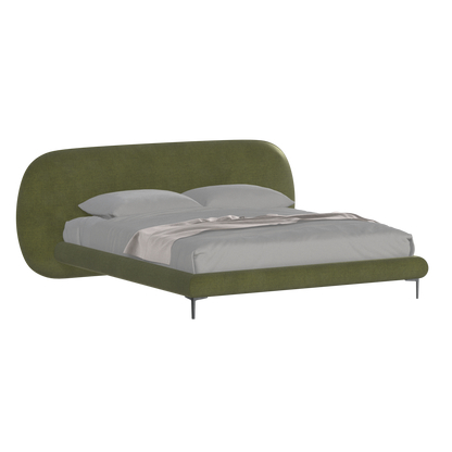 Bolzano Upholstered Bed with Curved Headboard
