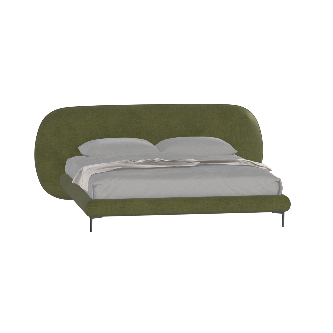 Bolzano Upholstered Bed with Curved Headboard