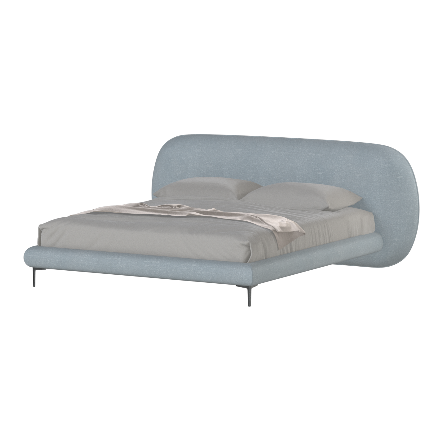 Bolzano Upholstered Bed with Curved Headboard