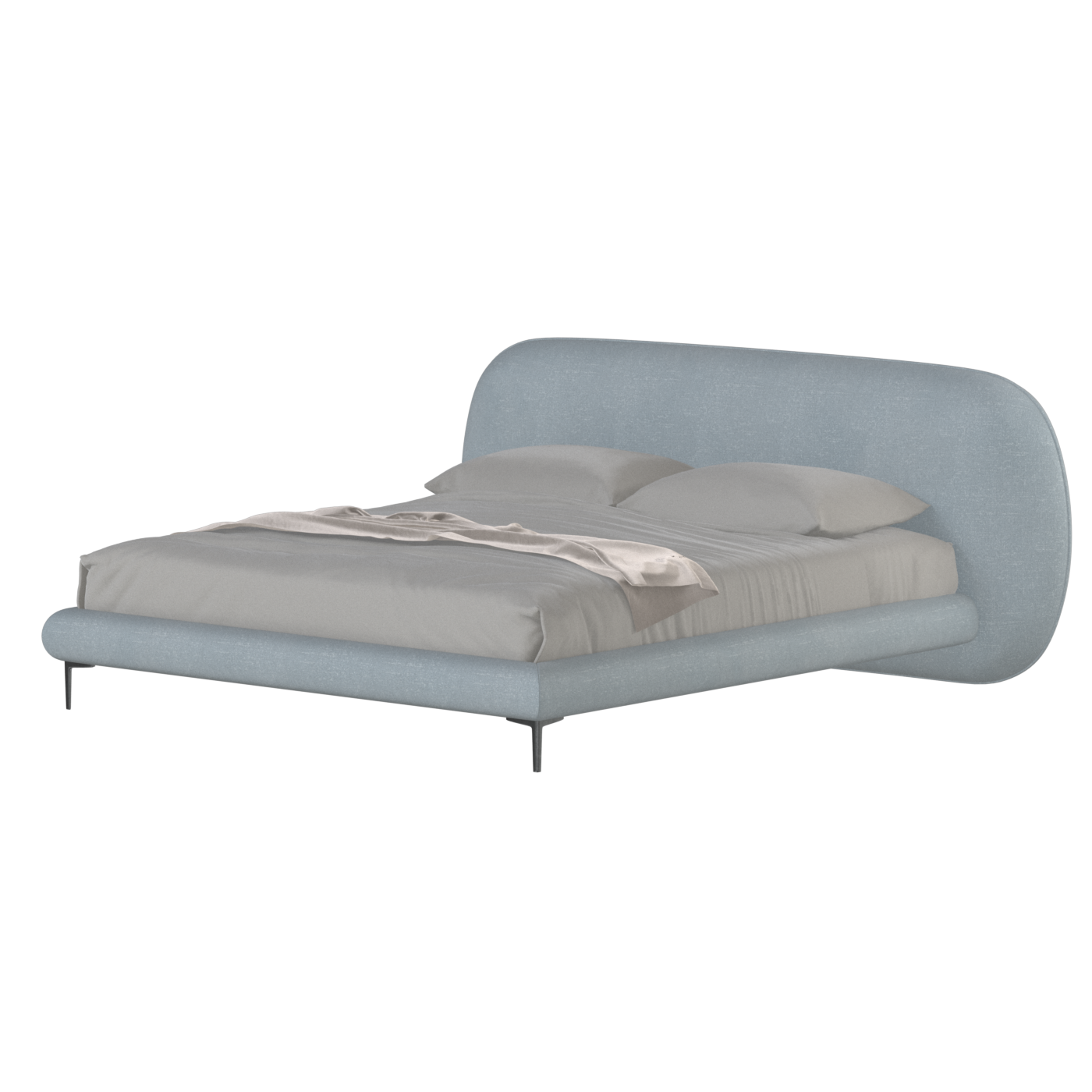 Bolzano Upholstered Bed with Curved Headboard