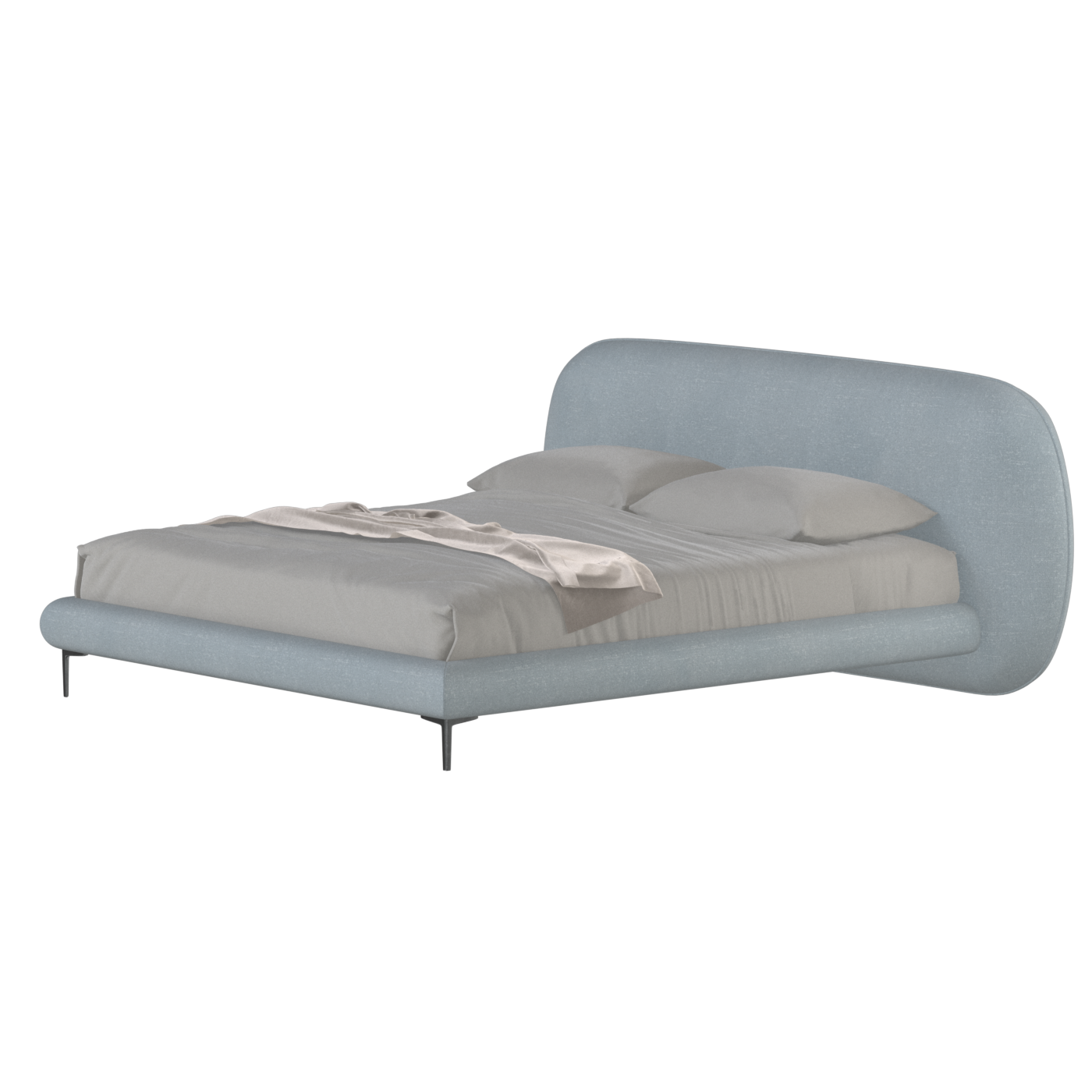 Bolzano Upholstered Bed with Curved Headboard