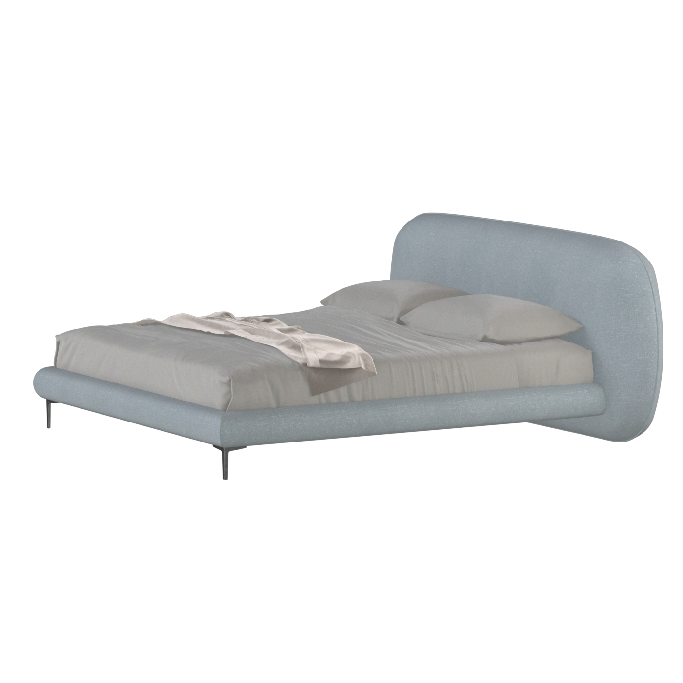 Bolzano Upholstered Bed with Curved Headboard
