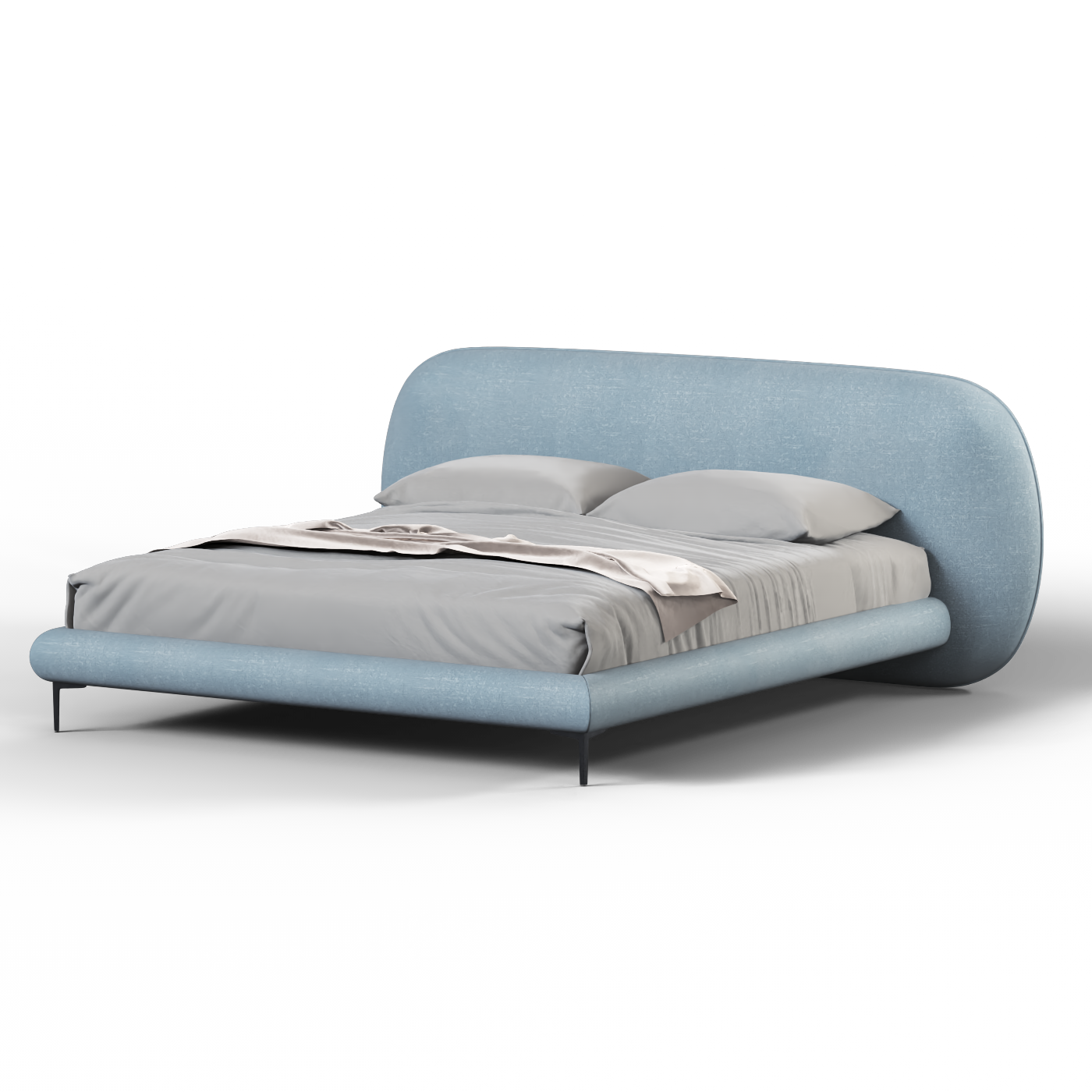 Bolzano Upholstered Bed with Curved Headboard